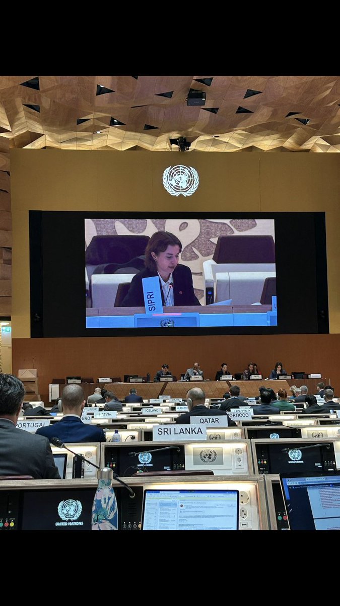 Earlier today, SIPRI’s @Laura_Bruun_ delivered a statement to #GGELAWS on what #IHL permits, prohibits and requires in the context of the development and use of #AWS.

Read more ➡️ meetings.unoda.org/ccw-/conventio…
Watch the session ➡️ media.un.org/en/asset/k1u/k…
#CCWGGE