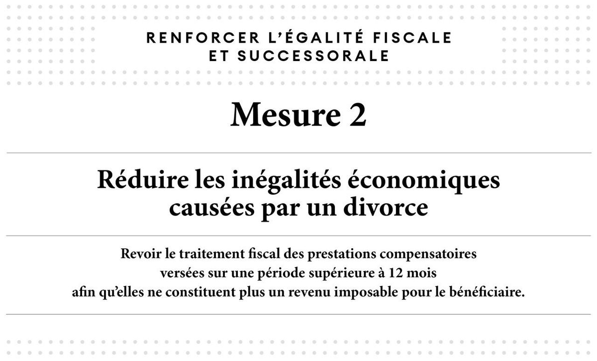 Marie-Pierre Rixain (@rixainmp) on Twitter photo L’égalité économique 🚺🚹 ne pourra pas advenir sans revoir un certain nombre de règles fiscales !
👉Ma proposition de loi #egalitefiscale est déposée en ce #8mars
Merci à <a href="/Elisabeth_Borne/">Élisabeth BORNE</a> d’avoir d’ores et déjà retenu 2 de ces mesures dans le nouveau plan égalité. L’égalité économique 🚺🚹 ne pourra pas advenir sans revoir un certain nombre de règles fiscales !
👉Ma proposition de loi #egalitefiscale est déposée en ce #8mars
Merci à <a href="/Elisabeth_Borne/">Élisabeth BORNE</a> d’avoir d’ores et déjà retenu 2 de ces mesures dans le nouveau plan égalité.