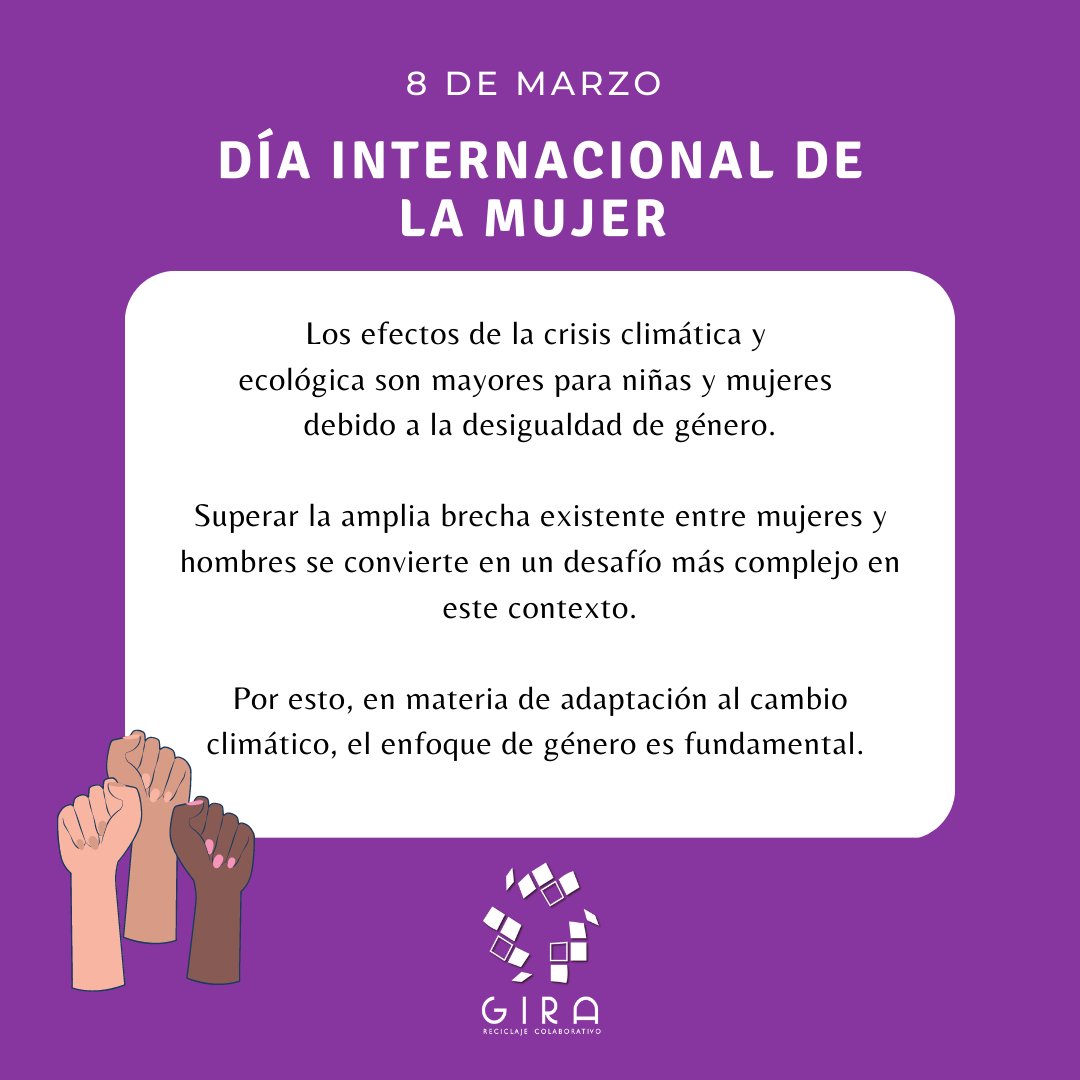 Gira_RCo's tweet photo. "La desigualdad de género, sumada a la crisis climática, es uno de los grandes desafíos de nuestra época. Amenaza los medios de vida, la salud y la seguridad de las niñas y mujeres de todo el mundo."

@ONUMujeres  
Artículo 👇
https://t.co/IfL2bv8aeZ

#DiaInternacionalDeLaMujer https://t.co/syWSrX3A82
