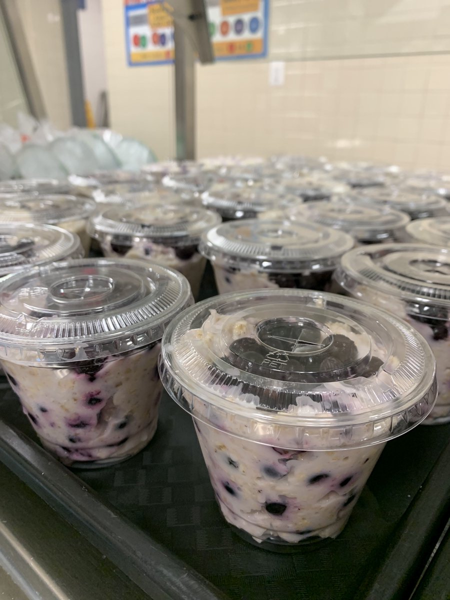 We're celebrating School Breakfast Week by trying something new! Today we served blueberry overnight oats for breakfast and they were a big hit at our elementary schools! Remember breakfast for ALL North Penn students is FREE! #SBW2023 #FuelingPAStudents
