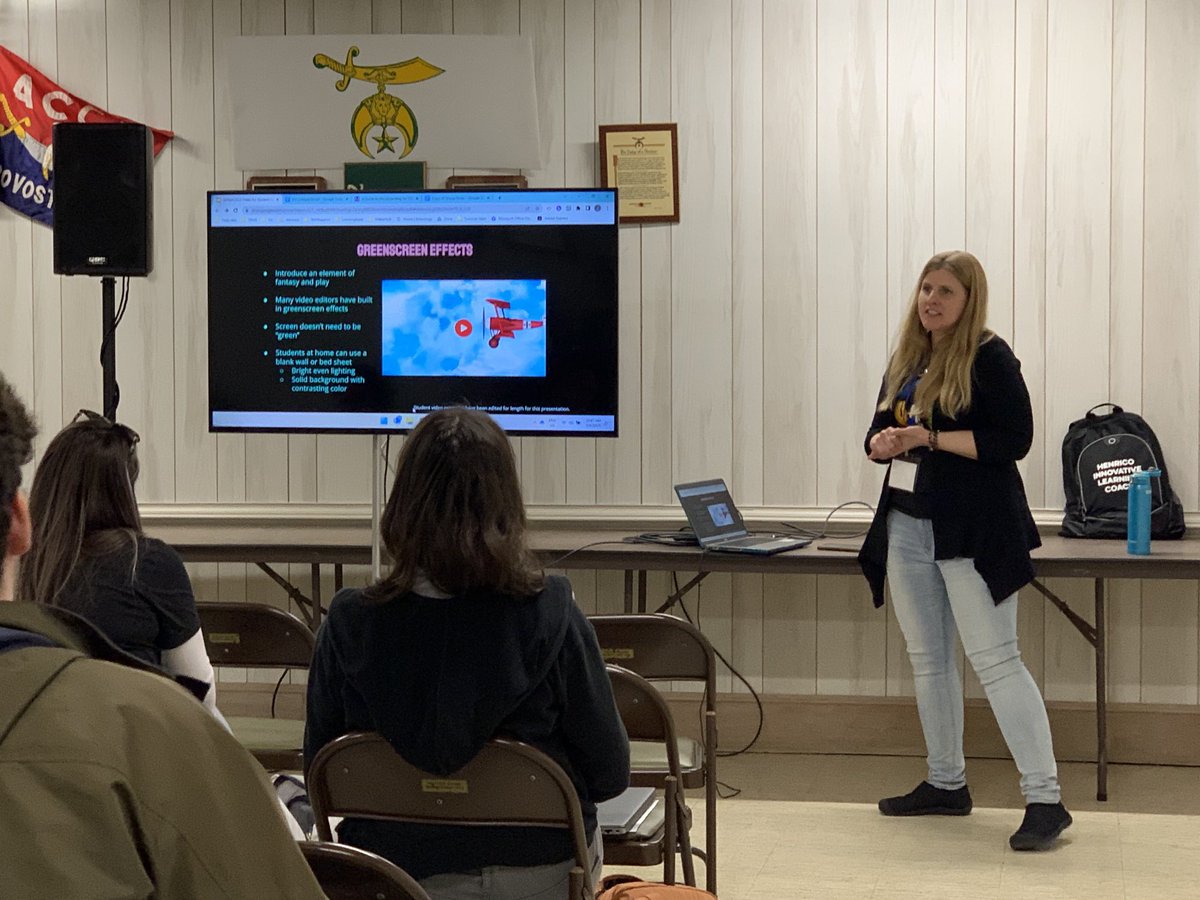 Rachael L. Toy (@rltoy) on Twitter photo <a href="/HCPS_Innovates/">HCPS Innovative Learning</a> own ILC Laura V. sharing students showing their learning via video! #EdTechRVA2023 #hlp <a href="/HCPS_Innovates/">HCPS Innovative Learning</a> own ILC Laura V. sharing students showing their learning via video! #EdTechRVA2023 #hlp