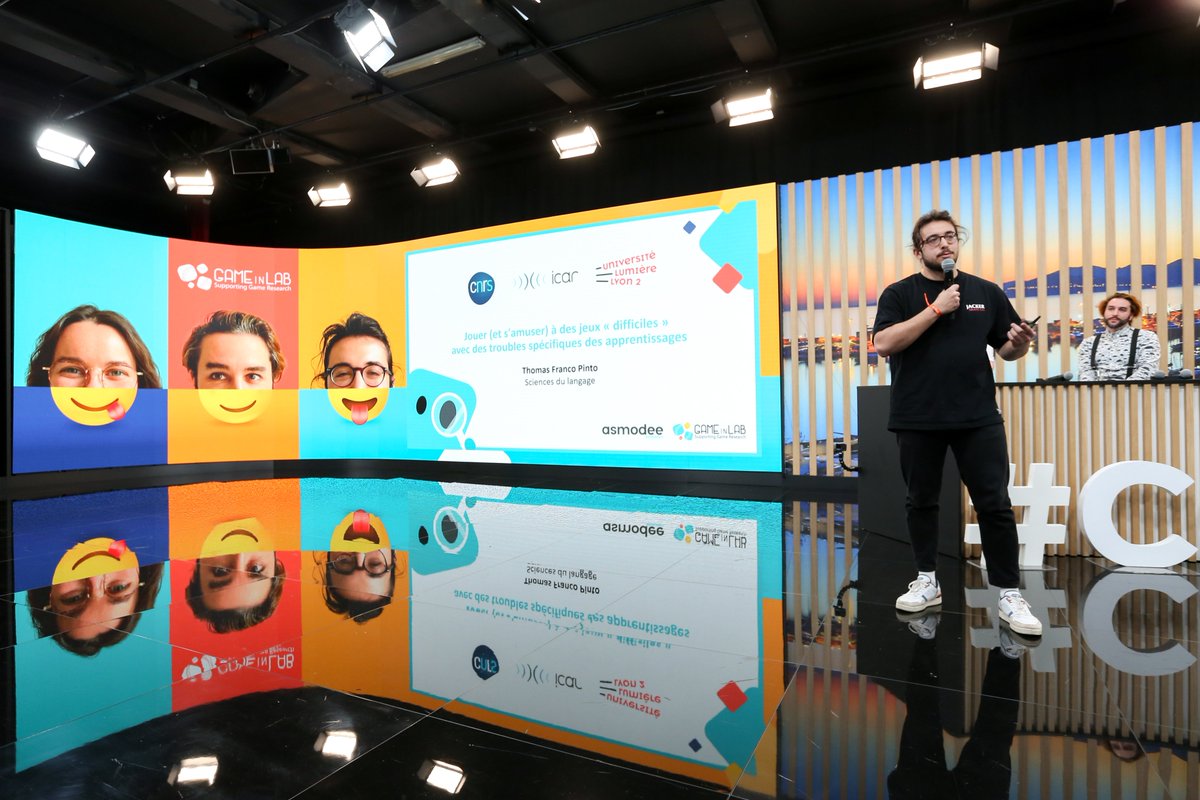 LabexAslan's tweet image. Lors du Festival International du Jeu à Cannes #FIJ, Thomas Franco Pinto a pu s’exprimer lors de la conférence « A quoi ressemble la recherche sur le jeu de société : trois jeunes chercheur.es répondent à vos questions », organisée par #AsmodeeResearch et #GameInLab.