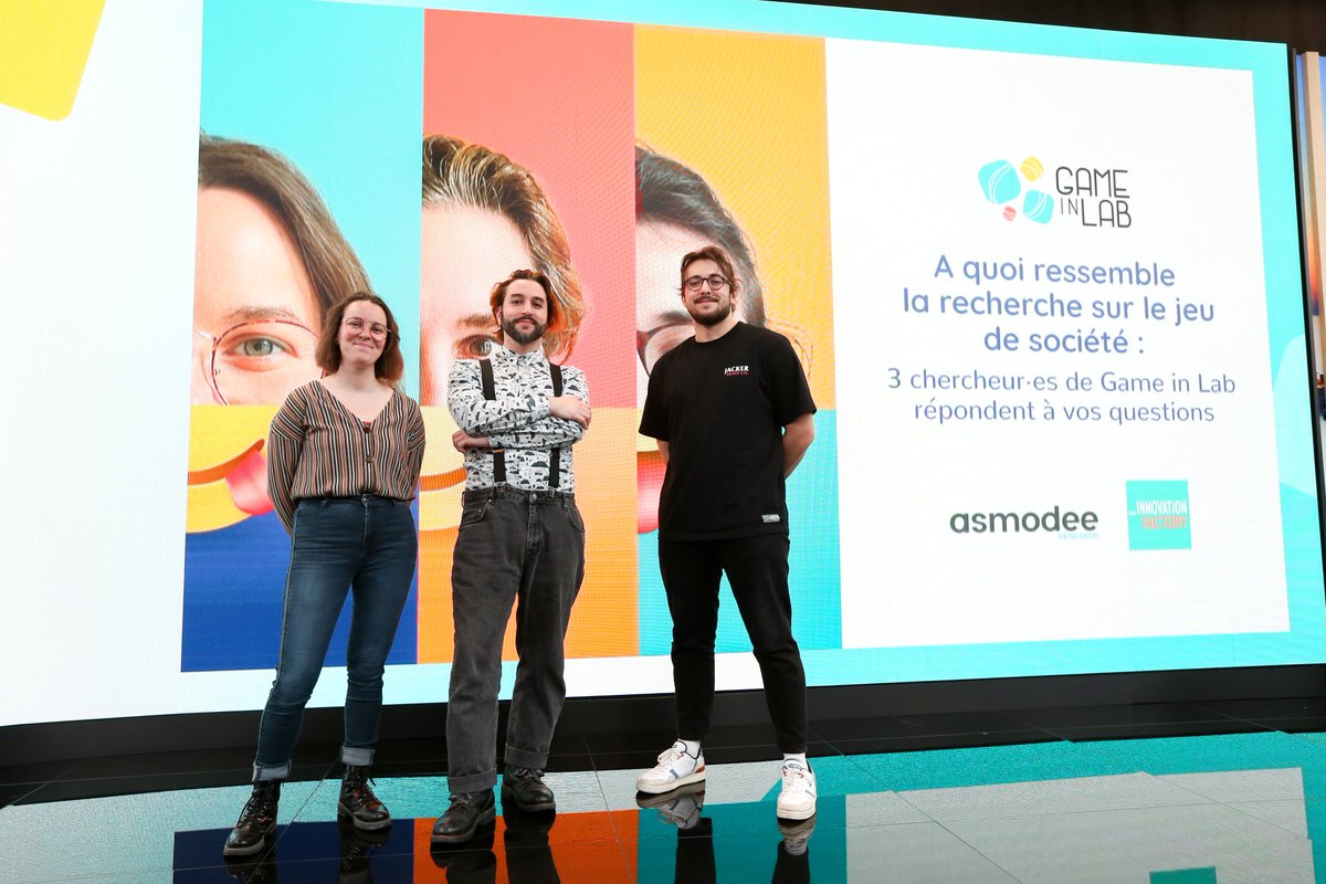 LabexAslan's tweet image. Lors du Festival International du Jeu à Cannes #FIJ, Thomas Franco Pinto a pu s’exprimer lors de la conférence « A quoi ressemble la recherche sur le jeu de société : trois jeunes chercheur.es répondent à vos questions », organisée par #AsmodeeResearch et #GameInLab.