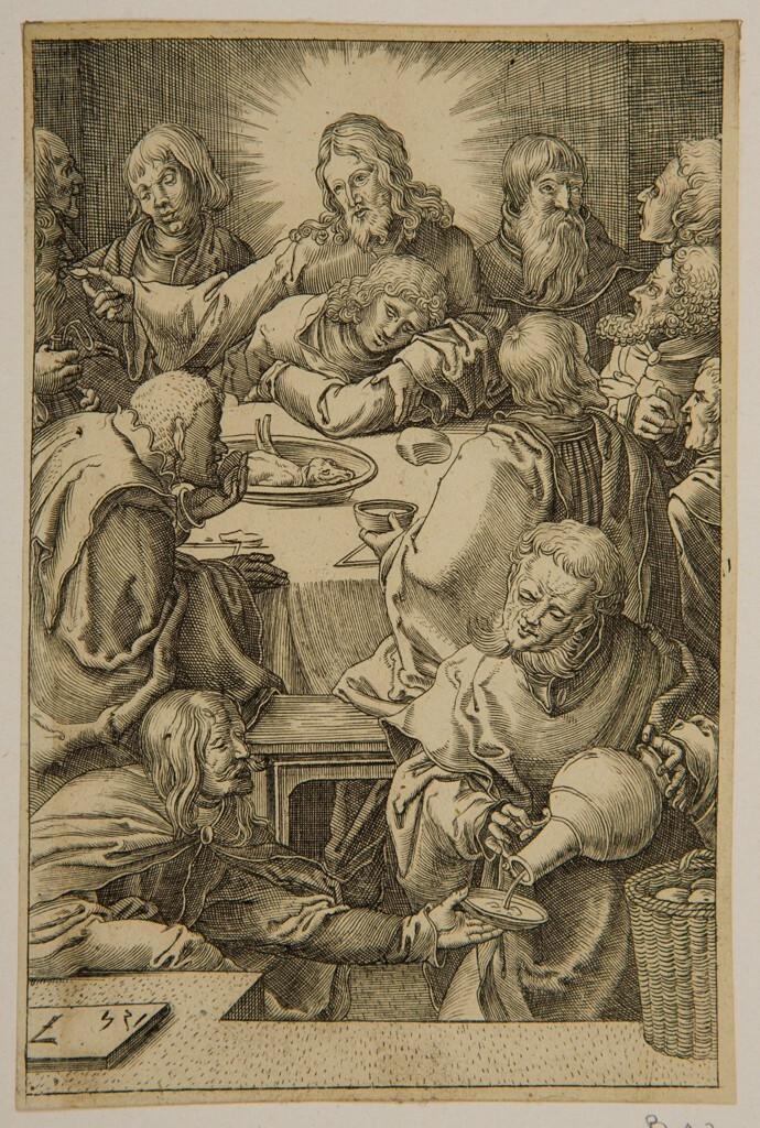 Lucas van Leyden, Last Supper, 1521 #lucasvanleyden harvardartmuseums.org/collections/ob…