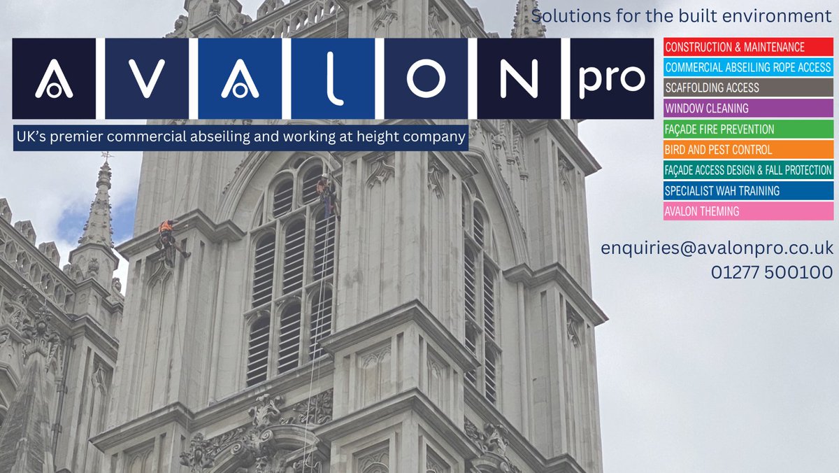 Welcome to my new company everyone, providing the Built Environment with full access solutions - give them a follow at <a href="/AvalonPro/">Avalonpro Group Ltd</a> - new things happening very soon.. 
#workingatheight #abseilling #Scaffolding #construction