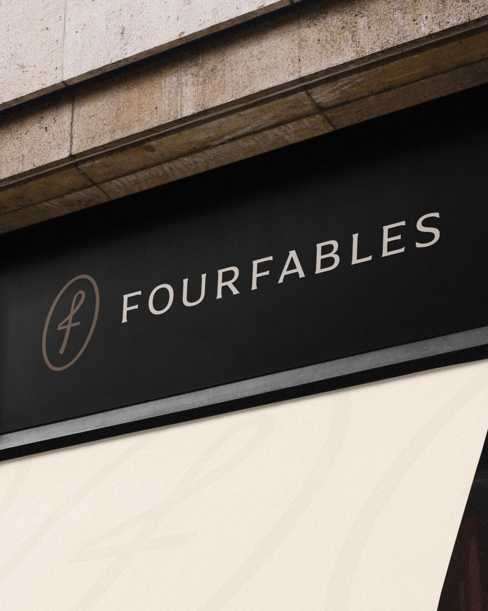 jackchitty's tweet image. New work for British run, modern European restaurant Fourfables - love the subtle number 4 in the 'F' 👨🏻‍🍳 be.net/gallery/163794…