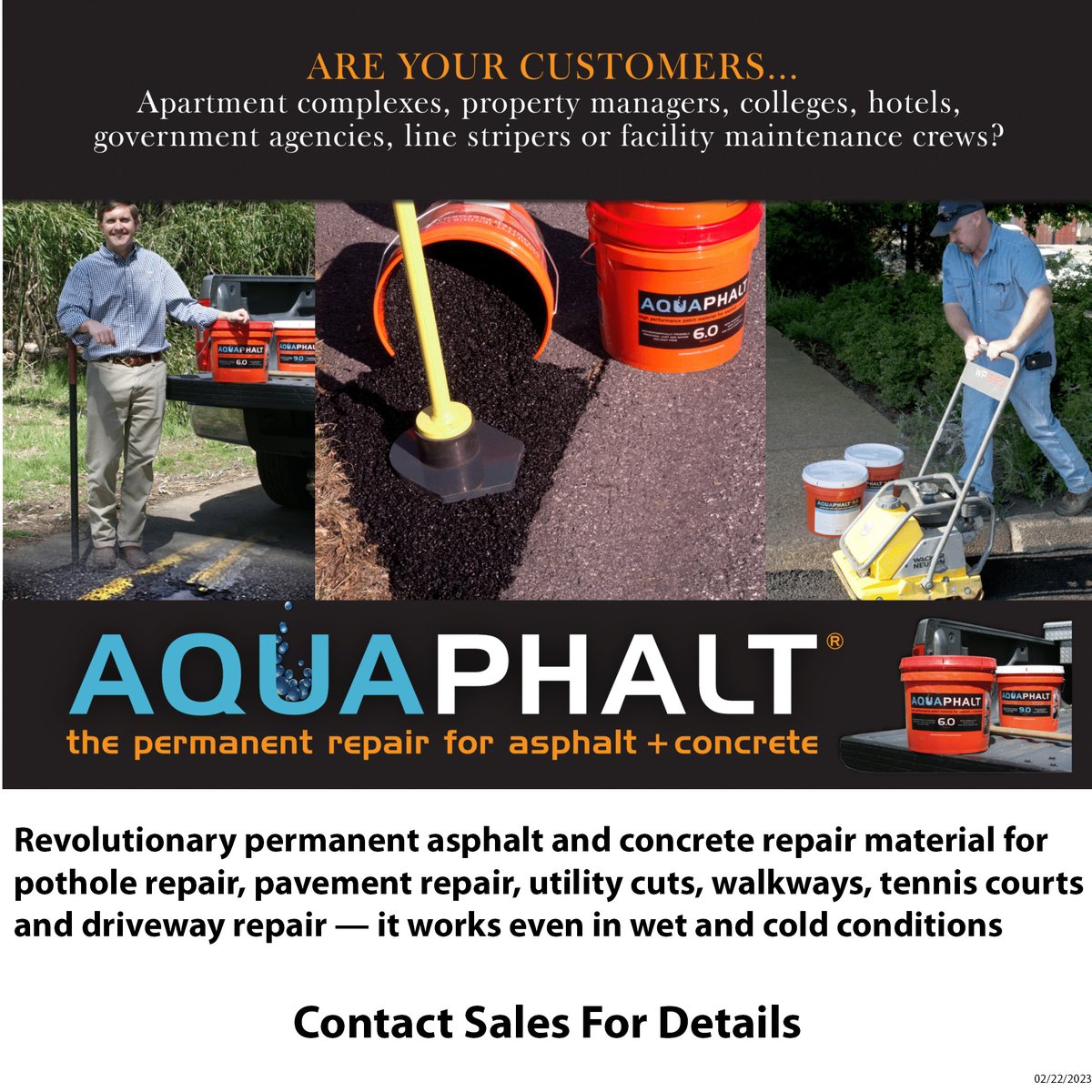 Potholes!!! They are everywhere, especially this time of year.  But, consistently warmer weather will be here soon so stock up now on <a href="/Aquaphalt/">Aquaphalt</a>!  #nuwayinc #nuwayrents #everythingforthecontractor