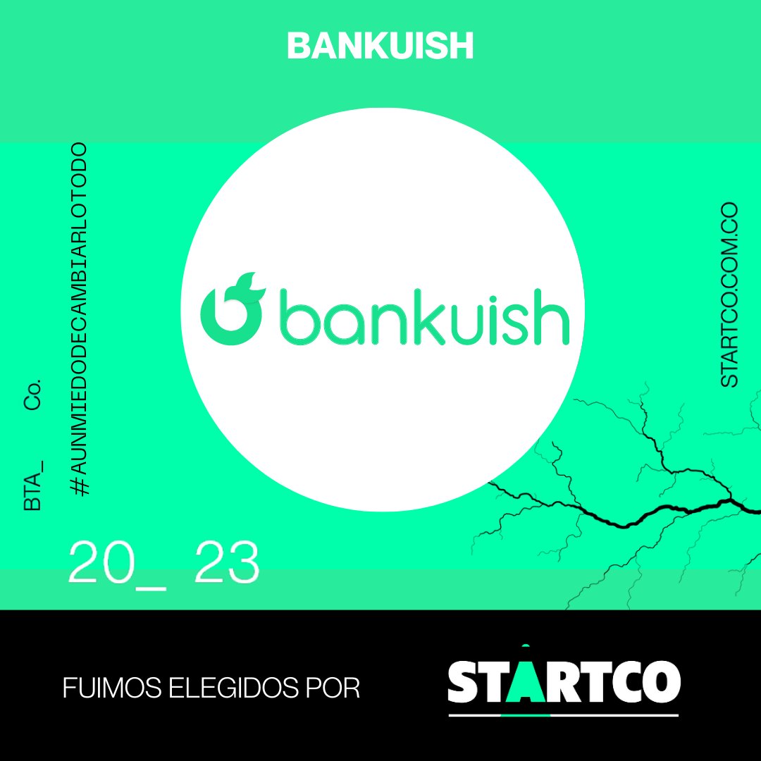 Bankuish (@bankuish_) on Twitter photo ¡Contentos de anunciar que Bankuish estará en Startco <a href="/starter_company/">Starter Company 🚀</a> en Colombia!
👉 Tendremos la oportunidad de mostrar cómo Bankuish apuesta por la inclusión financiera de los trabajadores independientes en LATAM🚀
#aunmiedodecambiarlotodo #Startco2023 ¡Contentos de anunciar que Bankuish estará en Startco <a href="/starter_company/">Starter Company 🚀</a> en Colombia!
👉 Tendremos la oportunidad de mostrar cómo Bankuish apuesta por la inclusión financiera de los trabajadores independientes en LATAM🚀
#aunmiedodecambiarlotodo #Startco2023