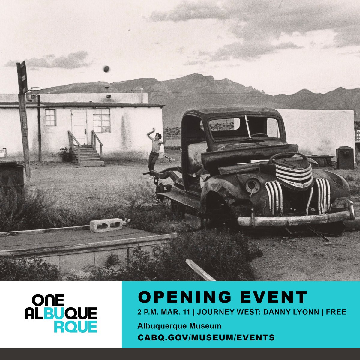 City of Albuquerque (@cabq) on Twitter photo There's a new exhibition at the <a href="/abqmuseum/">Albuquerque Museum</a> opening this Saturday! Join us for the free opening event at 2 p.m. on March 11 for Journey West: Danny Lyon. cabq.gov/artsculture/al… #OneAlbuquerque There's a new exhibition at the <a href="/abqmuseum/">Albuquerque Museum</a> opening this Saturday! Join us for the free opening event at 2 p.m. on March 11 for Journey West: Danny Lyon. cabq.gov/artsculture/al… #OneAlbuquerque