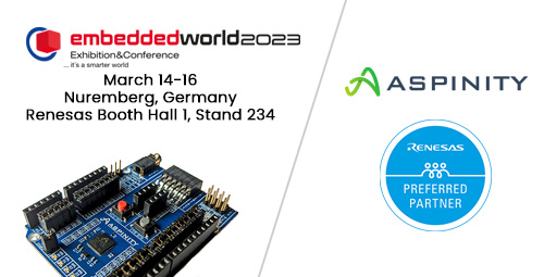 aspinity's tweet image. Aspinity is excited to announce our collaboration with @RenesasGlobal. Don't miss our ultra-low power glass break demo in the Renesas booth (Hall 1, Stand 234) at the embedded world Exhibition&Conference. Book a meeting with us: lnkd.in/euHPh2fP