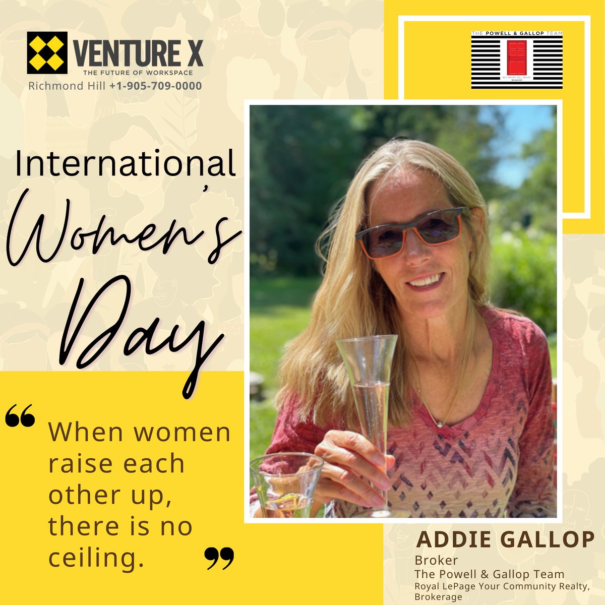 VentureX_RH's tweet photo. At Venture X Richmond Hill, we believe that diversity and inclusion are key to success. On this #InternationalWomensDay, we stand with women around the world and pledge to continue our efforts to support &amp; empower them✨
Call us at ☎️+1-905-709-0000 for more information 
#IWD2023 https://t.co/tN28TtIgey