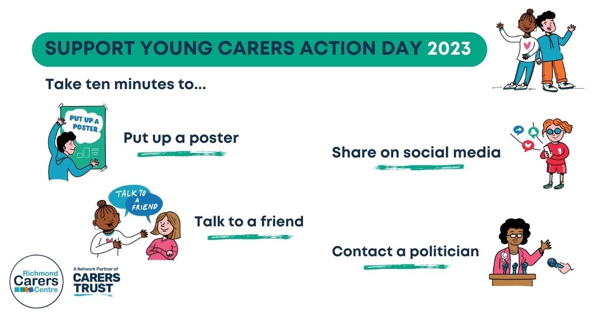 One more week until #YoungCarersActionDay. We will #MakeTimeForYoungCarers with our Annual Celebration event for young carers in Richmond. 🥳

Everyone can get involved. Find <a href="/carers/">Andrea Bishop</a>.trust helpful activity pack here: carers.org/young-carers-a…

#YoungCarers #Carers #RichmondCarers