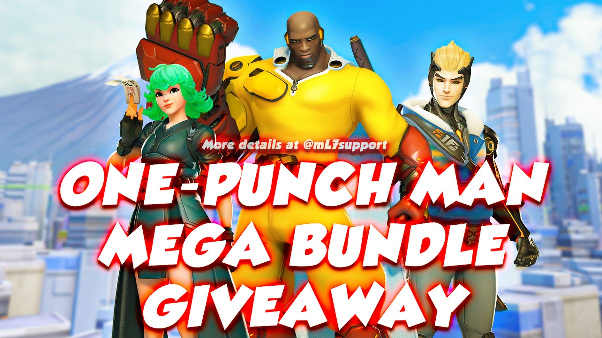 👊#GIVEAWAY 1 Overwatch 2 x One-Punch Man MEGA BUNDLE👊 To participate: 1) Follow @ml7support 2) Like & retweet this post 3) Tag a friend who likes One-Punch Man Giveaway ends: 13 MARCH Bundles provided by Blizzard. Giving another bundle on Instagram too.