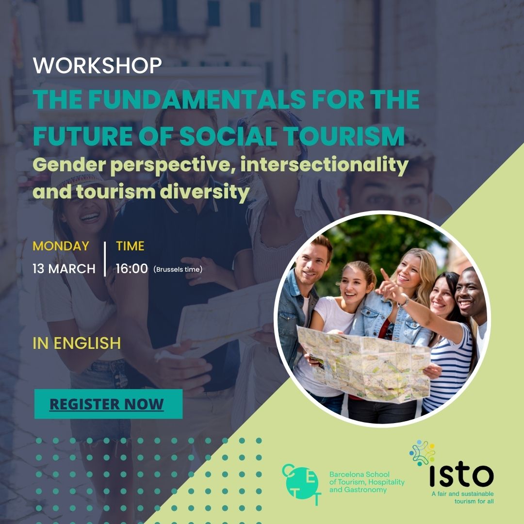 📢💜 On the occasion of the International Women's Day we invite you to register for the workshop developed by the ISTO Gender Equity, Diversity and Inclusion Working Group:

🗓 13 March (16h) - English
❗️ Form: cutt.ly/n3eG8B7    

#TourismForAll
