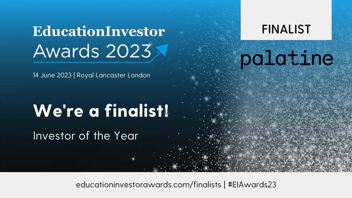 We're excited to be shortlisted for two awards at the @EduInvestor Awards 2023: Investor of the Year and Skills-Training Provider of the Year - Back2Work.

Good luck to all the other nominees, and we look forward to seeing you on the night.
 
#EIAwards23