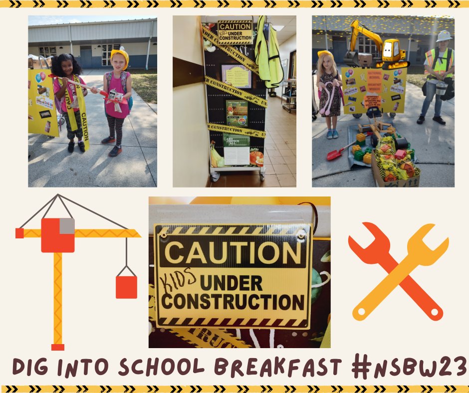 Happy National School Breakfast Week! 🥳 
Here is Chester W. Taylor Elementary School digging in &amp; having fun during breakfast time! 🚧🏗 #NSBW23