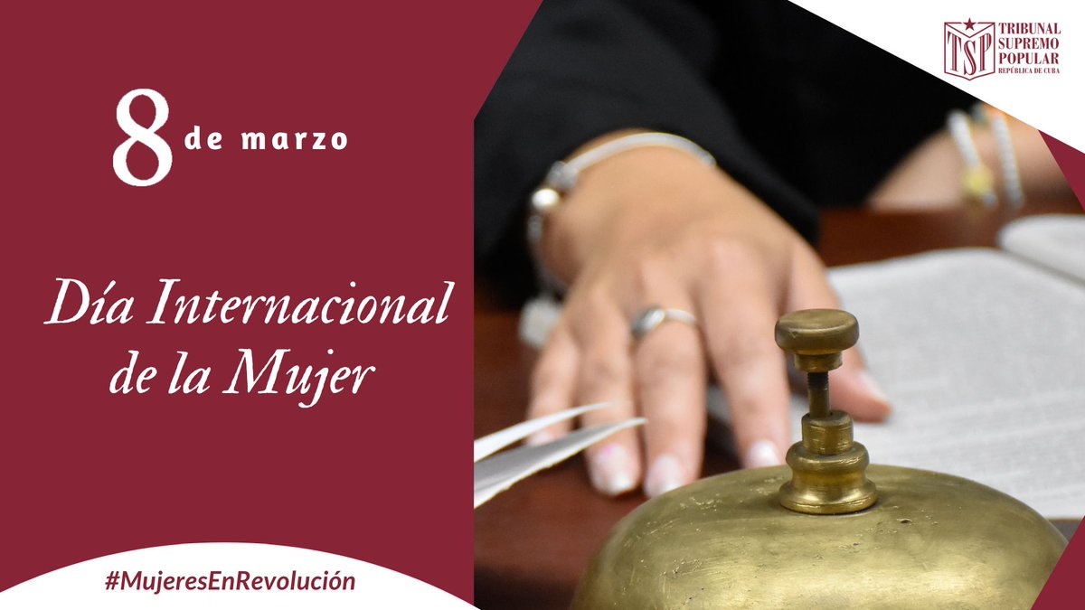 Una profunda reverencia de respeto y amor, hoy y siempre, para todas las mujeres. ¡¡¡Mi infinita admiración para nuestras heroínas guerreras de los Tribunales!!!
#Cuba