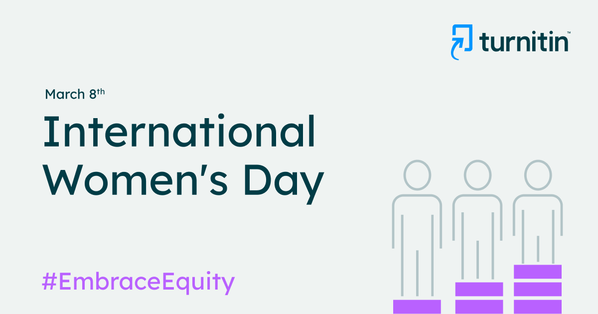 Today marks International Women's Day. At Turnitin, we are celebrating the social, economic, cultural and political achievements of women, and collectively seeking to #EmbraceEquity. #IWD2023
