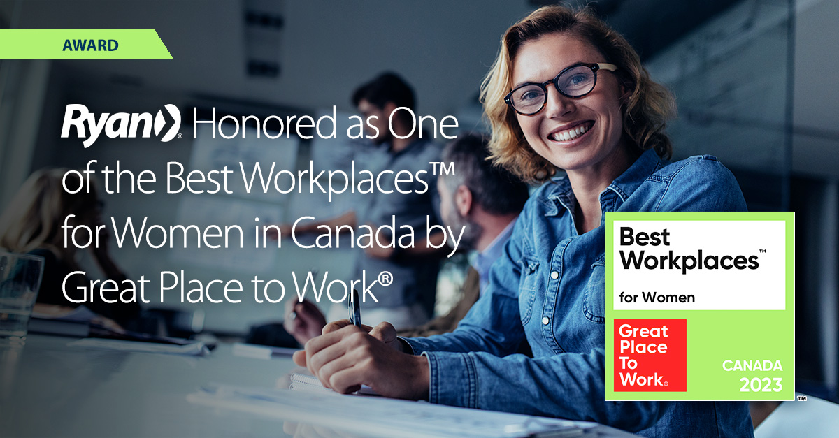 We are excited to announce that Ryan has recently been named to the 2023 list of Best Workplaces for Women in Canada by <a href="/GPTW_Canada/">Great Place to Work Canada</a>. 
tax.ryan.com/press-room/202…