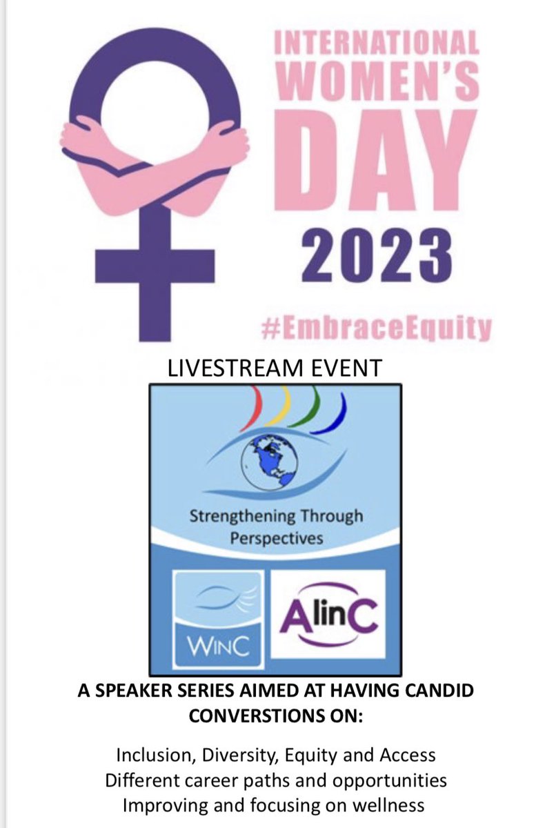 Happy International Women’s Day! Come join us Women-in-Cancer for our new series “Strengthening through Perspectives” and engage with our growing international community! Register at womenincancer.com <a href="/DrCESimmons/">Christine Simmons</a> <a href="/DrCBrezden/">Christine Brezden</a> <a href="/HinaSaeedMD/">Hina Saeed, MD</a> <a href="/IshwariaMD/">Ishwaria Subbiah, MD MS FASCO</a> <a href="/belinda_campbe/">Belinda Campbell</a>