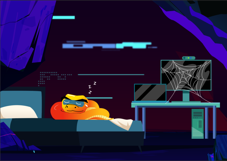 #SoliSnek has been sleeping peacefully  🐍.. dreaming in his burrow ⛰️.. thinking of what to do next…

Like and share to wake him up 👀