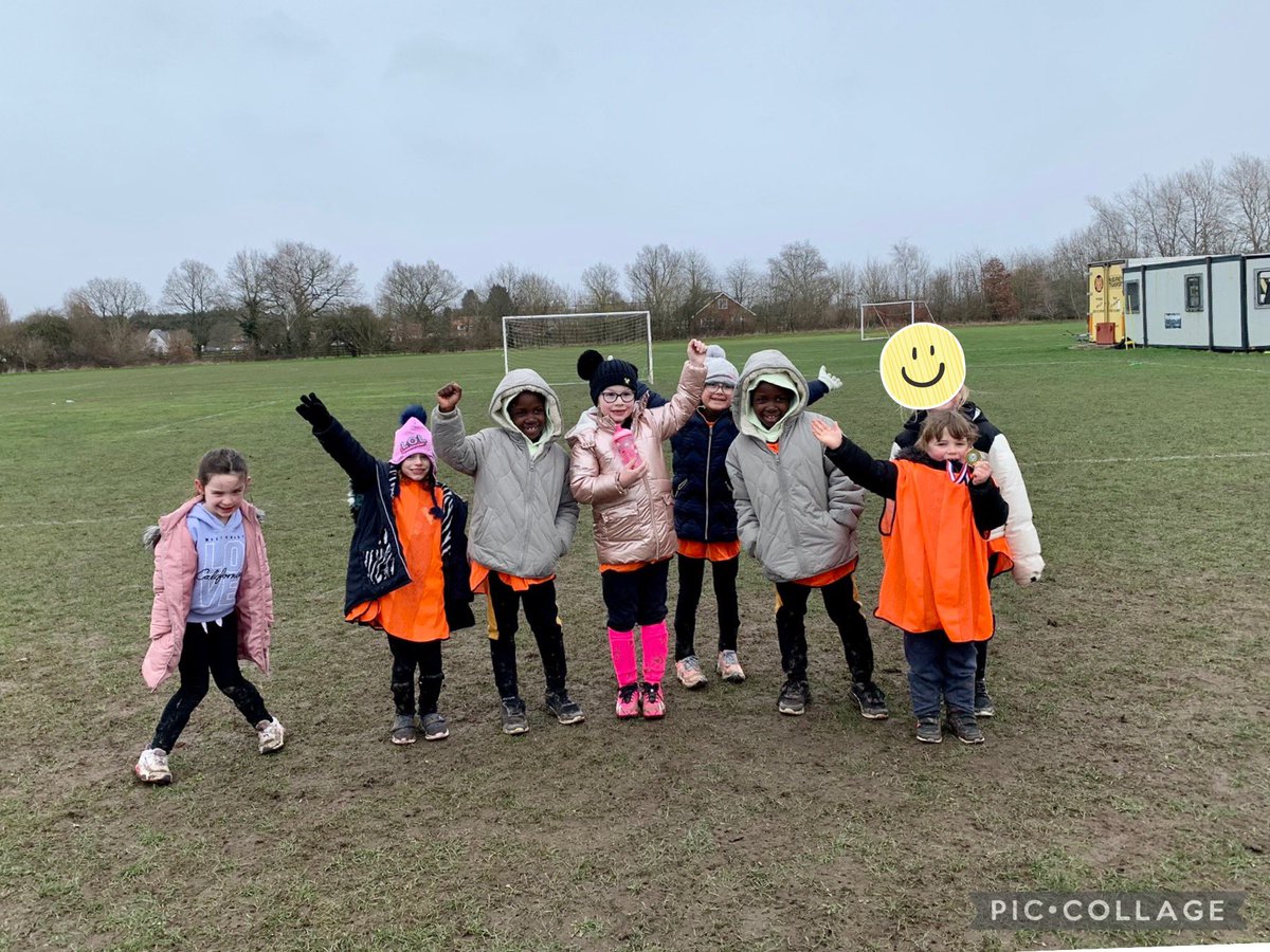 Some Year 2 girls braced the cold weather today and enjoyed playing in a girls football tournament this afternoon. They worked extremely well as a team. They played 7 games of football and were great role models for the school. Well done Girls! #EmbraceEquality