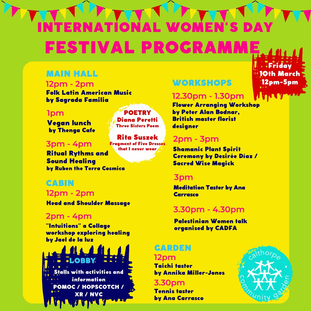 We look forward to welcome you to our International Women's Day Festival on Friday 10th March