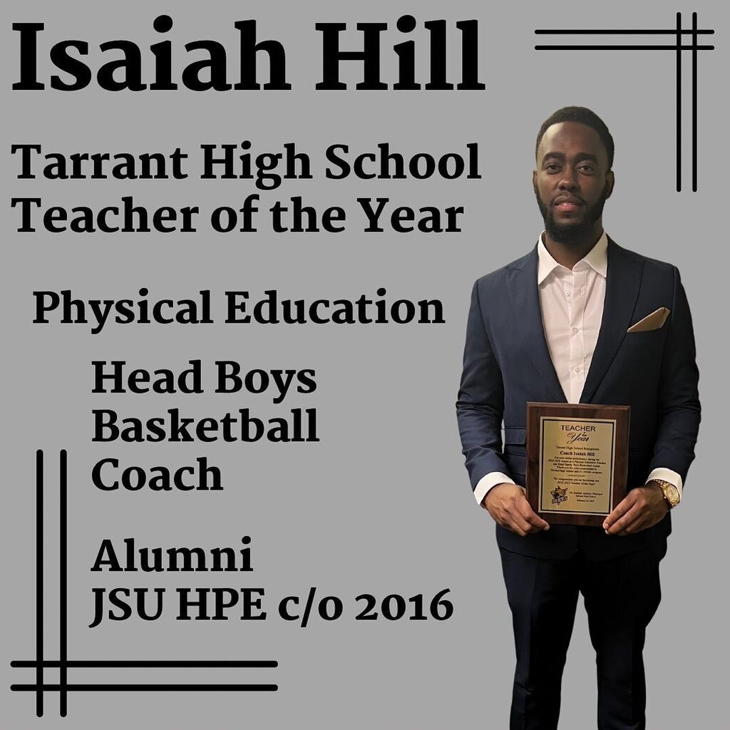 Congratulations to Isaiah Hill!! JSU HPE has top-quality alumni!!