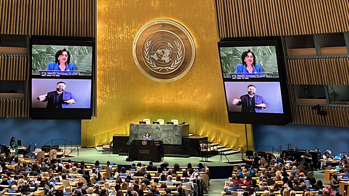 laurafdezlord's tweet photo. Just amazing to be at #IWD today @UN and listening to the inspiring and bold women leaders such as by @unwomenchief and @Doreen Bogdan Martin @ITUatUNHQ @equals https://t.co/2YxHU13zgL