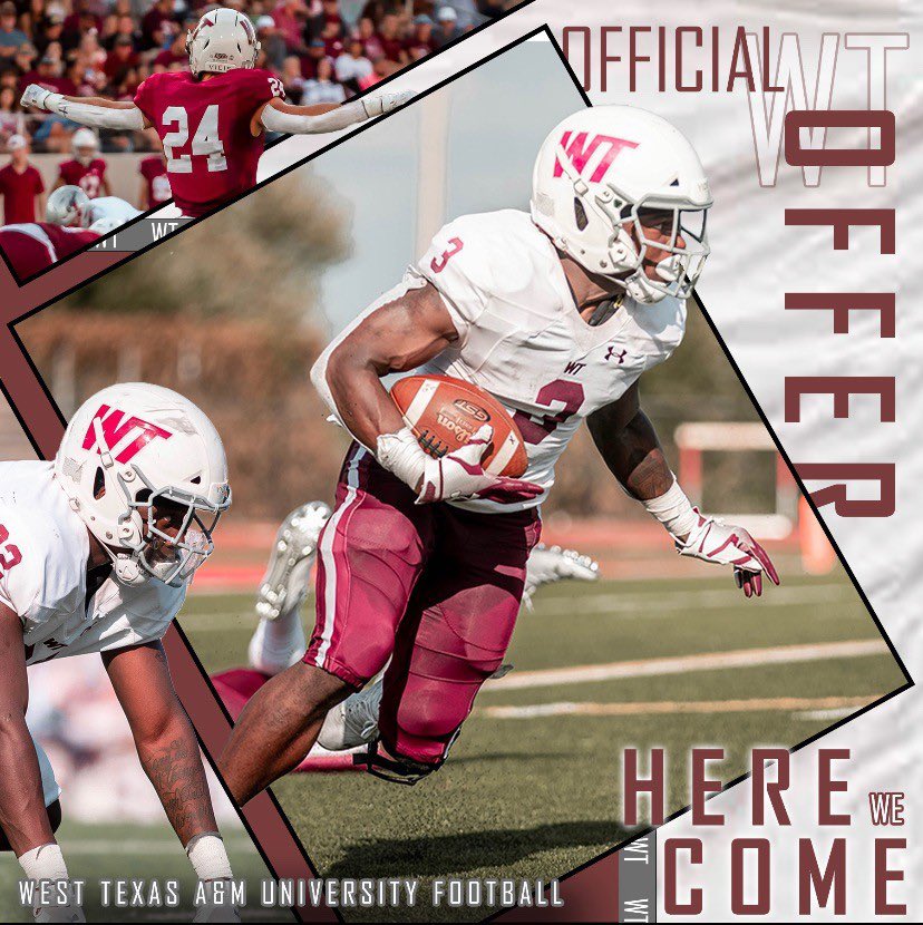 Myles Cannon (@mcannon_20) on Twitter photo Grateful to receive and offer from West Texas A&M <a href="/coachTcsm/">Tim Tulloch Sr.</a> <a href="/tlbutler5/">CoachTB.CSM Football</a> <a href="/hardee9596/">CoachJHardee9596</a> <a href="/Coach_Sekona/">Coach Sekona</a> <a href="/Ogthetruth/">Coach OG</a> <a href="/CoachBooth_CSM/">Coach Booth</a> #HardeeCoached Grateful to receive and offer from West Texas A&M <a href="/coachTcsm/">Tim Tulloch Sr.</a> <a href="/tlbutler5/">CoachTB.CSM Football</a> <a href="/hardee9596/">CoachJHardee9596</a> <a href="/Coach_Sekona/">Coach Sekona</a> <a href="/Ogthetruth/">Coach OG</a> <a href="/CoachBooth_CSM/">Coach Booth</a> #HardeeCoached