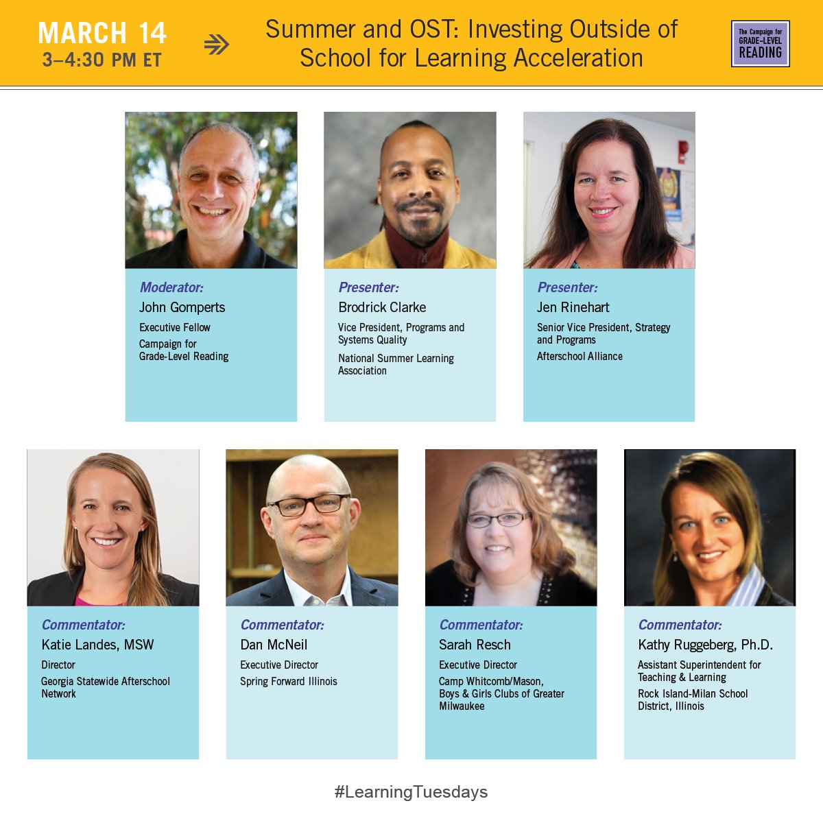 readingby3rd's tweet photo. HOT TOPIC! On 3/14, #LearningTuesdays will explore how smart investments in #OST + #summerprograms can accelerate equitable learning recovery including:
1️⃣Impactful research
2️⃣Investment trends
3️⃣Local partnerships w community programs
REGISTER ➡️  https://t.co/aClvvNr7c6 https://t.co/xiq3Xd6HRA