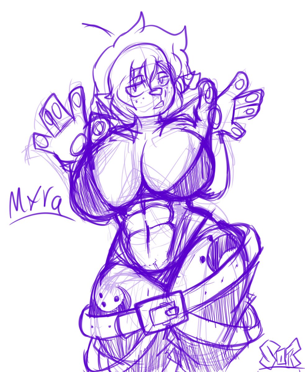 A little sketch of myra she's a buddy of mines character