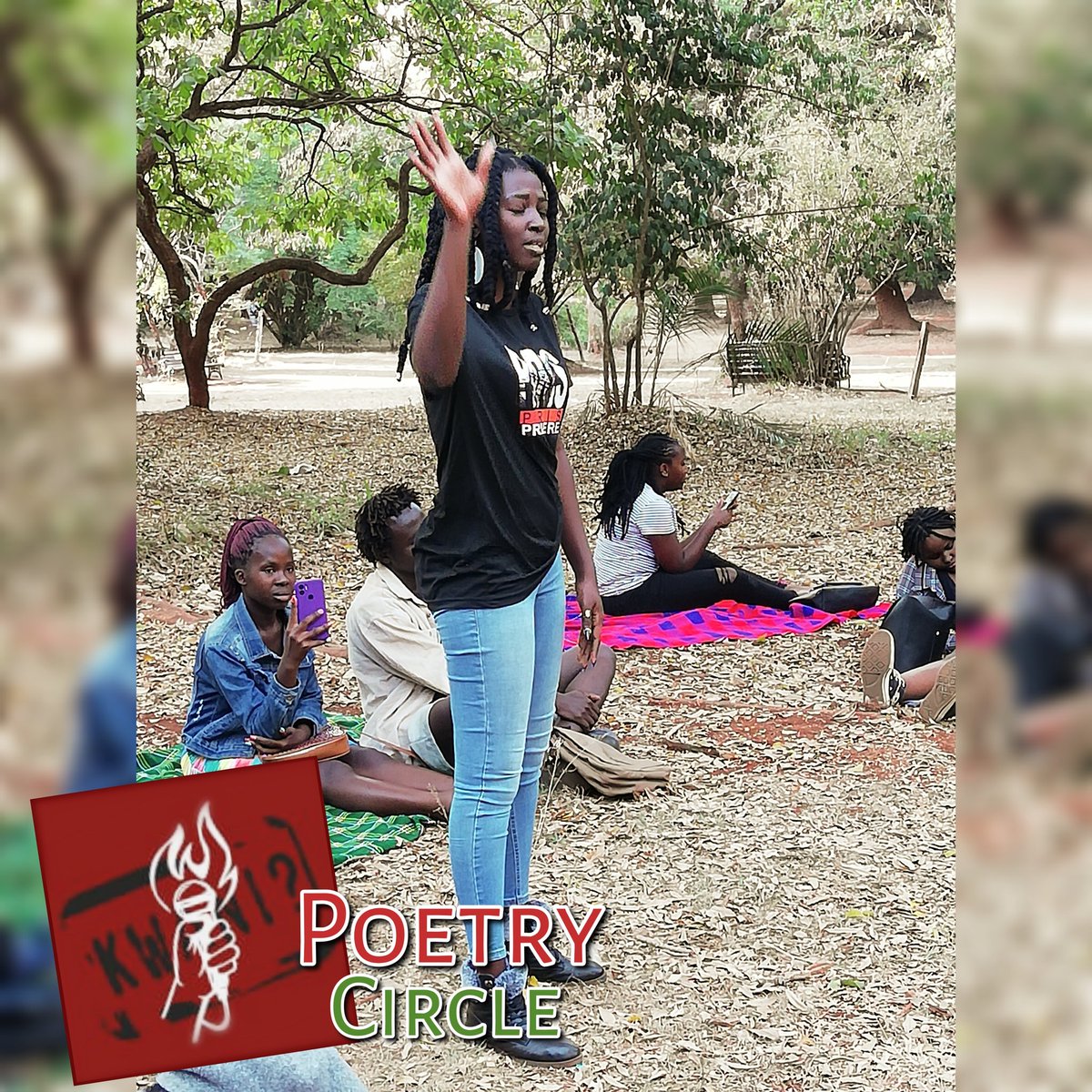 Kwani_OpenMic's tweet photo. 5 amazing ladies shared their art with our intimate circle, without the often-felt pressure of a stage and a mostly unknown audience.
Most of these outstanding humans never shared their poetry before and it means a lot to us that you came forward with it at our #poetrycircle 🌹 https://t.co/jLzm3mVkjU