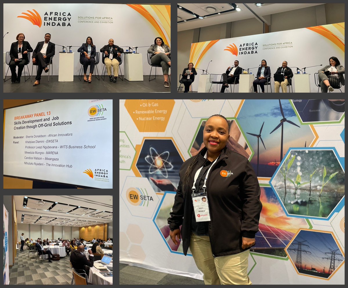 ewseta's tweet image. The #EWSETA Breakaway session at #AEI2023 tackled the issue of “Skills Development and Job Creation through Off-Grid Solutions”.
Consensus was that whilst energy roadmaps are important, we need critical enablers such as skills and education to make these roadmaps implementable.