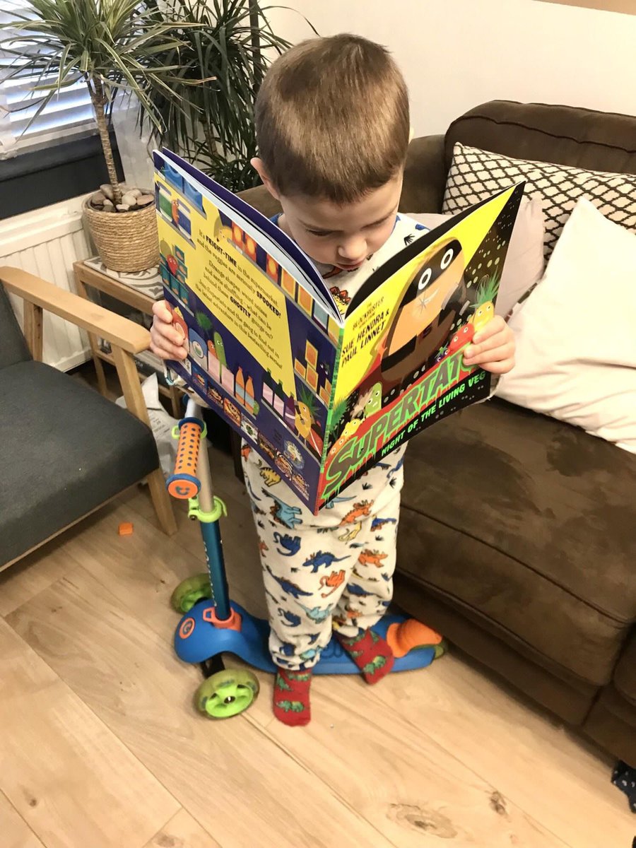 As part of #WorldBookDay we asked pupils to send in photos of them reading in strange places! 📚