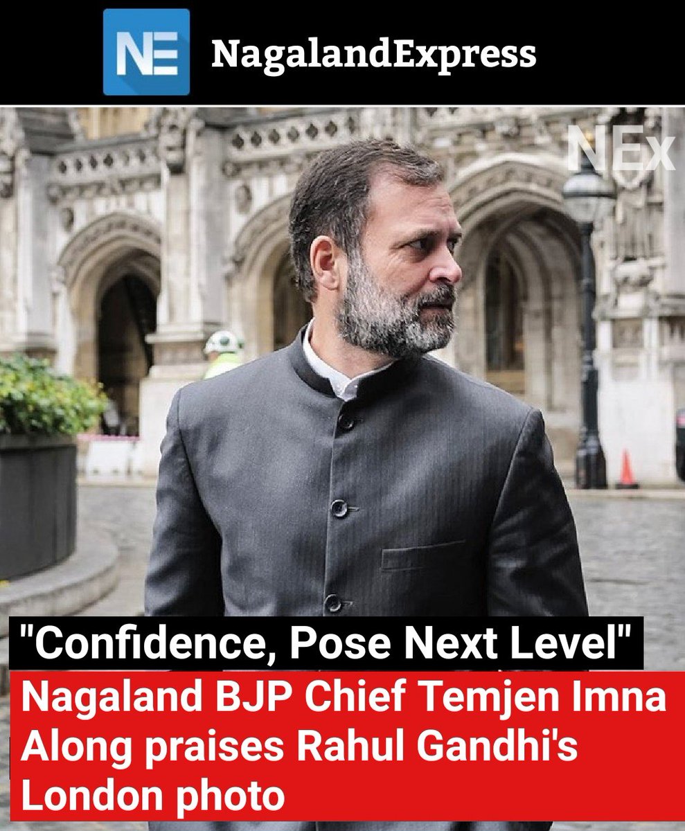 "Confidence, Pose next level" - Nagaland BJP Chief Temjen Imna Along praises Rahul Gandhi's London photo

Along wrote, “Manna padega, Photo toh achchi ayi, Confidence aur Pose bhi Next Level hain.”

However, later he took a jibe at the Congress for plagiarising the photo caption