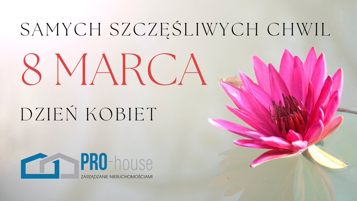 ProHouseKielce's tweet photo. Z okazji Dnia Kobiet @ProHouseKielce życzy wszystkim Kobietom pogody ducha, spełnienia pragnień, samych cudownych chwil, miłości i zrozumienia oraz grona wspaniałych przyjaciół!
#PROhouse #prohousekielce #kielce #świętokrzyskie #zarządzanie #nieruchomości https://t.co/jzipTjOWa3