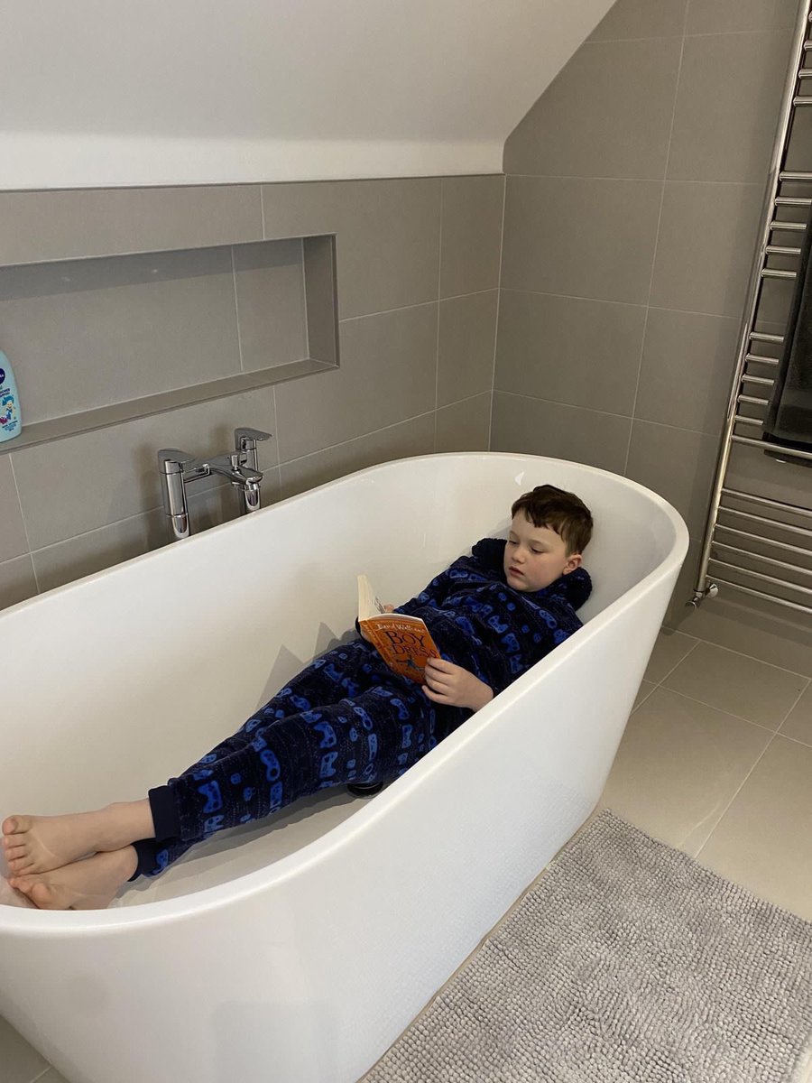 As part of #WorldBookDay we asked pupils to send in photos of them reading in strange places! 📚