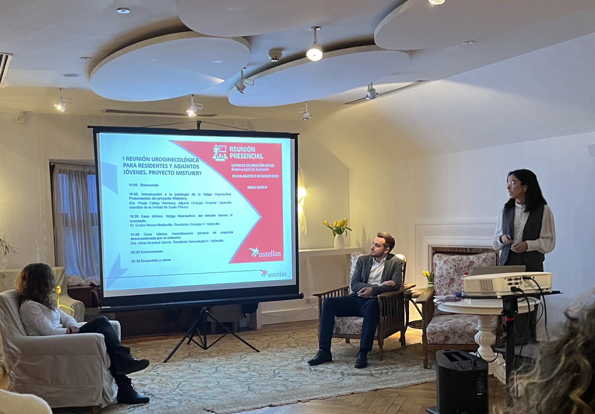 USPValdecilla's tweet photo. Ayer tuvimos una participativa jornada uroginecológica de la mano de nuestros compañeros @PCallejaHermosa, @eamediavilla y Alicia Alcantud, que presentaron el #ProyectoMisTUIery de @AstellasEurope, en el que participa nuestra unidad con un caso clínico elaborado por @anabmunozme https://t.co/hWVvRqcjgP