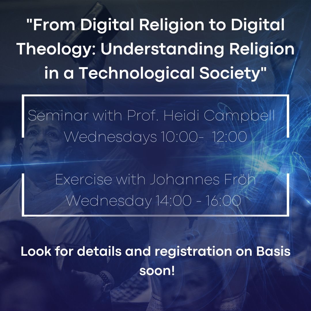 How does mixing technology and religion affect religious community? We will discuss this and other questions this upcoming semester with <a href="/heidiacampbell/">Heidi Campbell</a> and <a href="/J_Froeh/">Johannes Fröh</a> in our seminar: "From #DigitalReligion to #DigitalTheology: Understanding Religion in a #TechnologicalSociety."