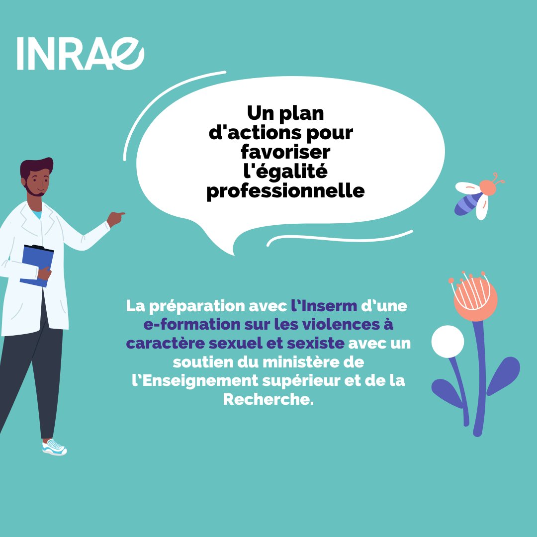A INRAE, nous nous engageons toute l’année pour favoriser l’égalité professionnelle entre #femmes et #hommes 👩‍🔬👨‍🔬

A l'occasion du #InternationalWomensDay nous sommes fiers de notre plan d’actions pour atteindre l’égalité au travail. 👇
lnkd.in/e2f8T2H

#WomensDay