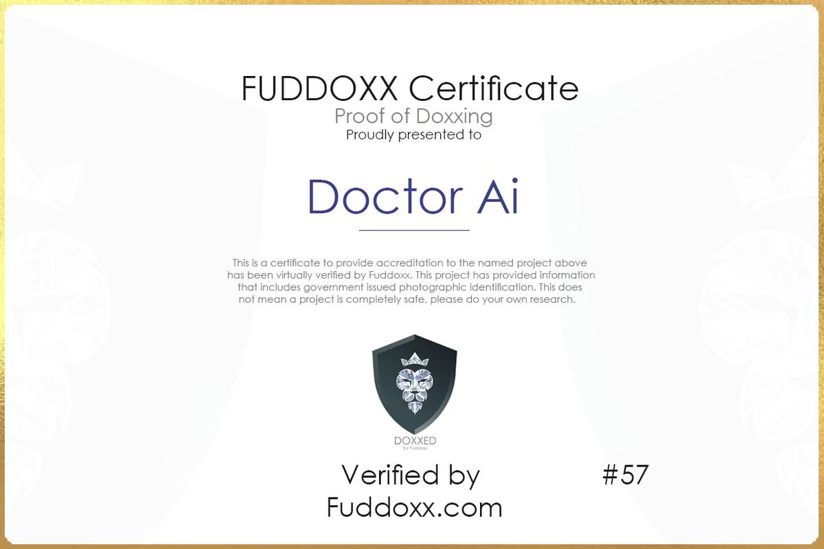 fuddoxx's tweet photo. We are please to announce that #DoctorAI is now KYC'd with Fuddoxx! 🤖👨⚕
Doctor AI has a live bot that can provide medical advice and assistance at any time, from anywhere based on up-to-date medical research & guidelines.
Join now: https://t.co/4EE1wJhjS7
#BSC #Medical https://t.co/JCfsOEYQ14