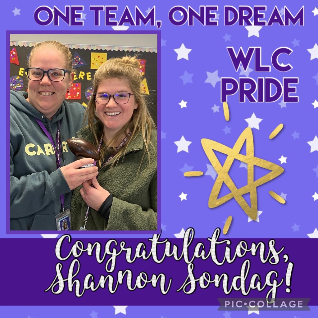 NUPSwlc's tweet photo. Congratulations, Shannon Sondag, the recipient of the "One Team, One Dream - WLC Pride" award! Please congratulate her when you see her! #bekindbesafebealearner #nueagles #wlc #nueaglepride #isd88eagles https://t.co/TcsVkg4TX8 https://t.co/DuFvy4f8RW