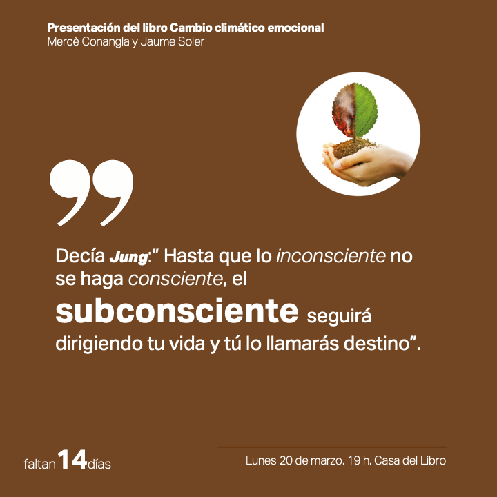 funecoemocional's tweet photo. ¡Queremos invitaros a la presentación del nuevo libro de Mercè Conangla y Jaume Soler, Cambio climático emocional!

🗓️ 20/3 a las 19h
📍@casadellibro. Rambla Catalunya, 37. BCN.
💬 Mercè Conangla, Jaume Soler y la prologuista @ESBuenache, Directora Ejecutiva de @greenpeace_esp https://t.co/zsCTDerXmz