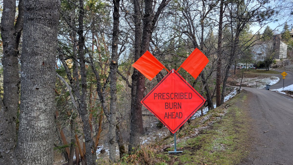 notactiveAFR's tweet photo. Today, two controlled burns will continue in Ashland for reduced wildfire risk. One is below Glenview Drive along the Lithia hillside and a second is in Hald-Strawberry Park. See more here: https://t.co/o7uw9uUejq https://t.co/2VMZPos9Un