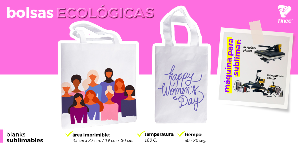 tinec_'s tweet photo. *BOLSAS ECOLÓGICAS*
Primeramente !Feliz Día Mujeres! por su grandeza, por siempre!.
Los parámetros para sublimar estas Bolsas y las prensas más usadas para hacerlas las encontraras en las imágenes.
Para mas información visita la sección "donde comprar" en https://t.co/R07if9mPSF https://t.co/OI7LbHh9RJ