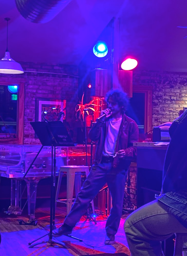 ReynoldsSandbox's tweet photo. Last night, the Brushfire Literature and Arts Journal @nevadabrushfire in collaboration with Campus Health and Wellness held their second #WolfSpeak Poetry Night on the second story of the Laughing Planet. Photos and reporting by @sydneypeerman https://t.co/EtY2bsEiDa