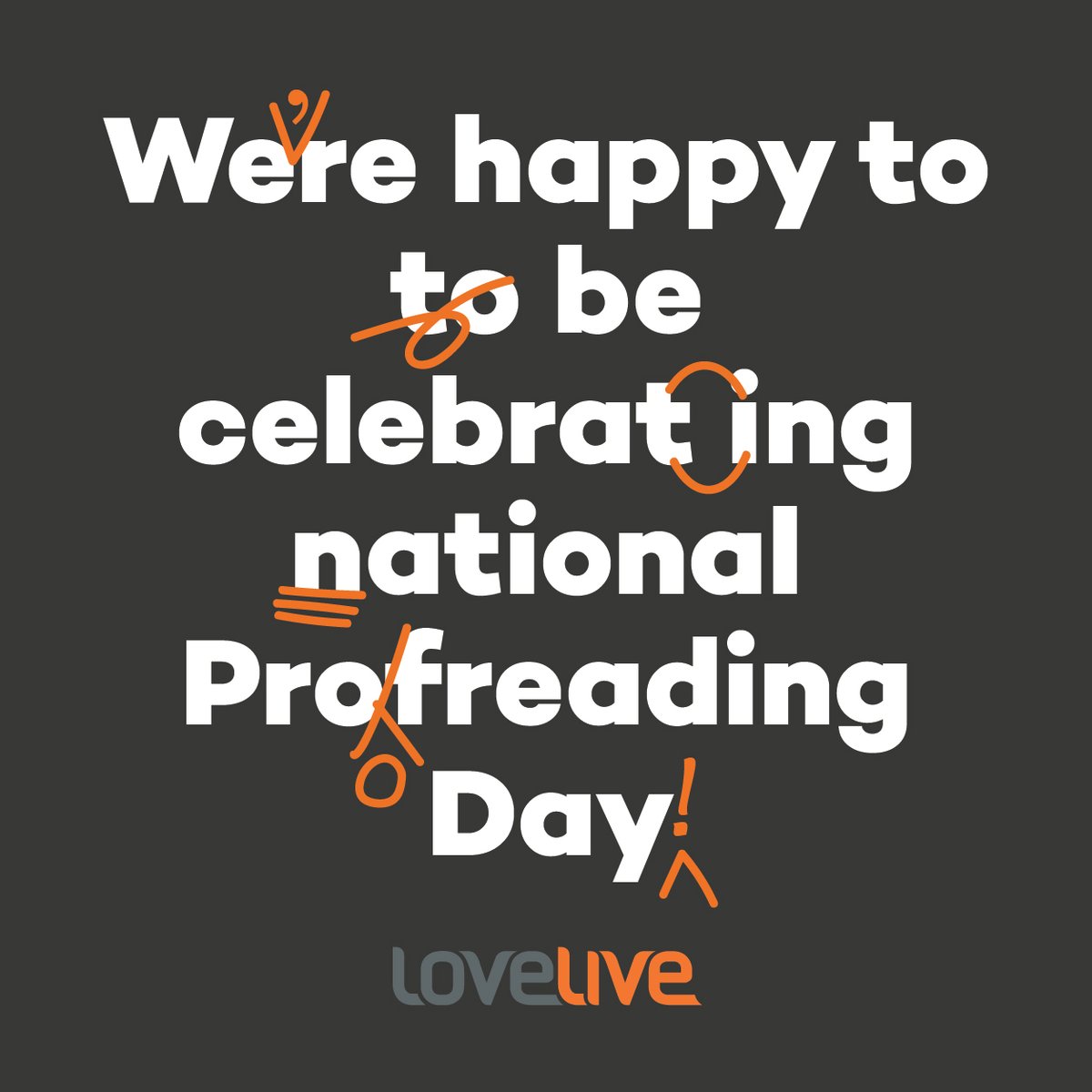At LOVELIVE we believe that great copy is just as important as incredible design.  

To celebrate National Proofreading Day, why not have a go at our LOVELIVE Proofreading Challenge! Visit lovelivegraphics.com/ProofReadingCh… &amp; let us know how you do! 
#NationalProofreadingDay #Proofreading