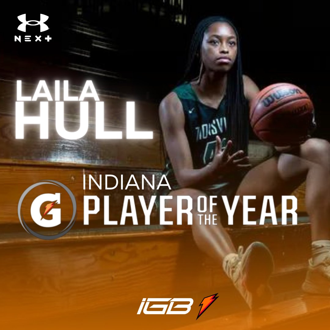 𝟐𝟎𝟐𝟑 𝐈𝐧𝐝𝐢𝐚𝐧𝐚 𝐆𝐚𝐭𝐨𝐫𝐚𝐝𝐞 𝐏𝐥𝐚𝐲𝐞𝐫 𝐨𝐟 𝐭𝐡𝐞 𝐘𝐞𝐚𝐫 
🏀Laila Hull, Zionsville High School 

Congratulations, Laila! Incredible honor and well deserved! We are so proud of you! 
#LiveYourDream #GatoradePOY #IGB