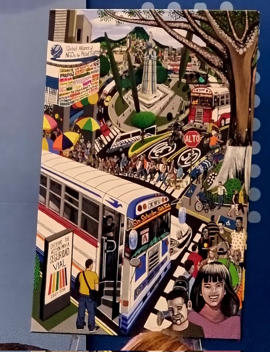 RoadSafetyNGOs's tweet photo. Unveiling of a portrait reflecting @RoadSafetyNGOs members' perspective on #SafeMobility #RethinkingMobility #RoadSafetyGM8 https://t.co/mDOplpWxAR